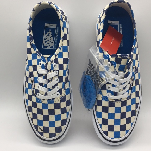 Vans Authentic Pro Checkerboard Classic White/blue - Picture 3 of 8